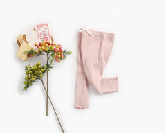 Baby Girl Solid Color Pants Leggings With Bow Decoration