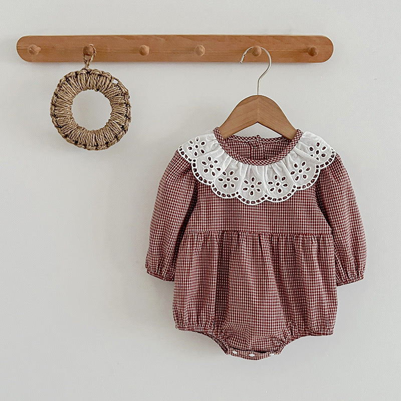 Fashion Lace Collar Long Sleeve Baby Onesies OR Girl Dress