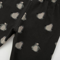Autumn Arrival Baby Kids Girls Penguins Pattern Casual Pants