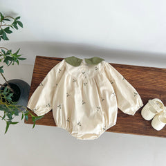 Flower Graphic Long Sleeve Soft Cotton Comfy Onesies