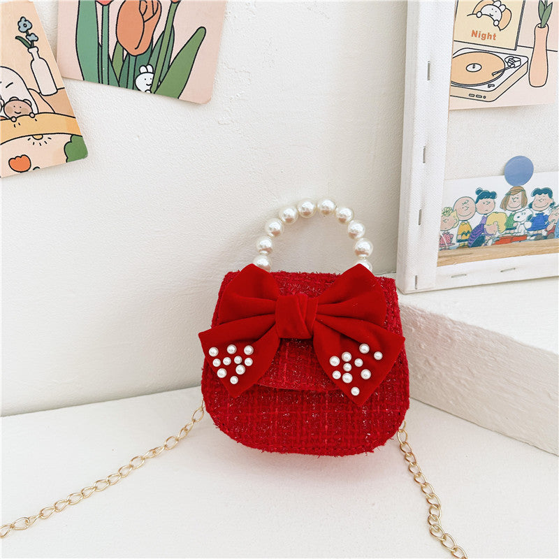 Stylish And Versatile Carry-On Girls Portable Red Crossbody Handbag