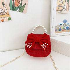 Stylish And Versatile Carry-On Girls Portable Red Crossbody Handbag