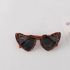 Leopard Print Pattern Heart Shape Fashion Sunglasses