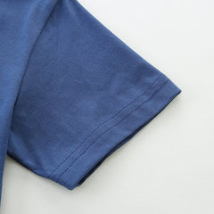 Summer Boys’ Engineering Vehicles Cartoon Pattern T-shirt in European and American Style