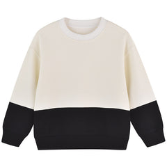 Baby Boy And Girl Colorblock Design Long Sleeve Pullover Hoodies