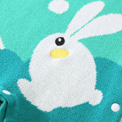 Autumn Rabbit Pattern Handknit Quality Romper