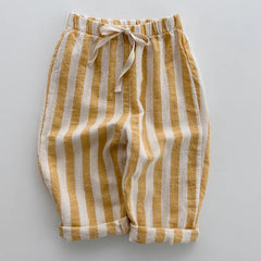 Summer Hot Selling Baby Breathable Thin Striped Loose Comfortable Pants