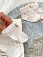 Pairs Summer Super Thin Breathable Socks For Kids: Baby Plaid Socks