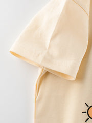 Boys Outing Scene Print T-Shirt In European And American Style For Summer