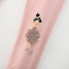 Autumn Arrival Baby Kids Girls Cartoon Pattern Cute Pants