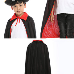 Halloween Pirate Cape Hats Sets, Cape, Hat, Eye Patch.