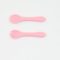 Baby Food Grade Complementary Food Training Silicone Spoon Fork Sets