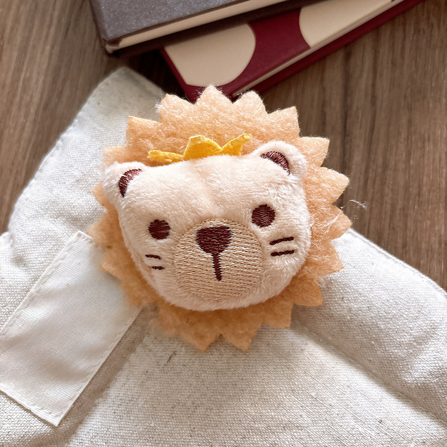 Versatile Cute Cartoon Plush Children's Hair Clip with 3D Cotton Filling