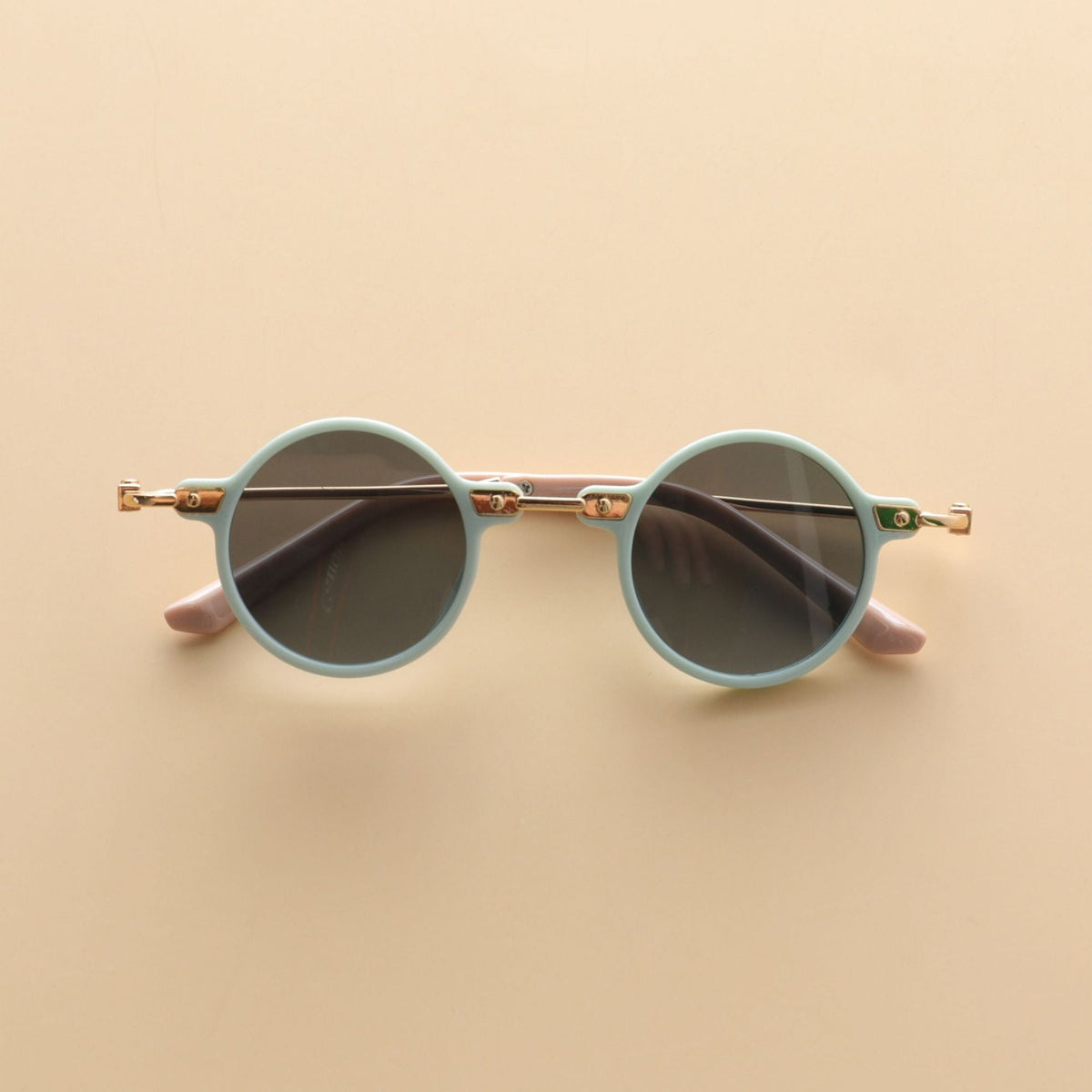 Kids Small Frame Design Vintage Style Metal Sunglasses