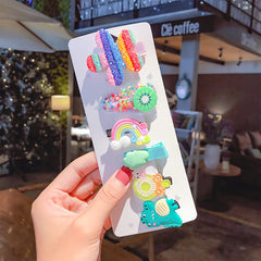 Sweet Girls Candy Color Cartoon Pattern BB Clips One-word Hair Clips 1 BaG