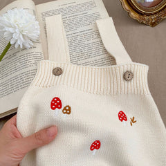 Baby Girl Embroidered Pattern Sleeveless Onesie